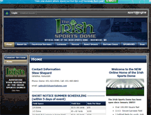 Tablet Screenshot of irishsportsdome.com